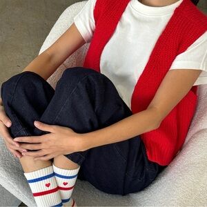 Red Women's Sweater Vest